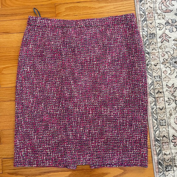 Jcrew pink autumn tweed skirt - Picture 2 of 7